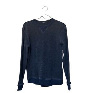 Denham The Jeanmaker Waffle Knit Graphic Sweatshirt Size Medium Made In Japan